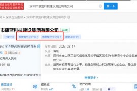 k8凯发官方网站集团入选深圳市2023年创新型中小企业名单